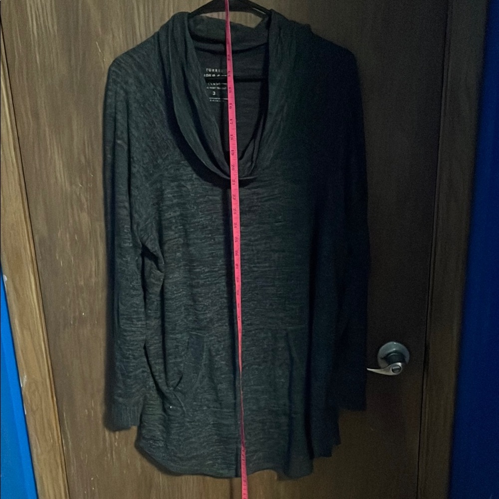Torrid Black Cowl Neck Sweater Relaxed Fit Knit